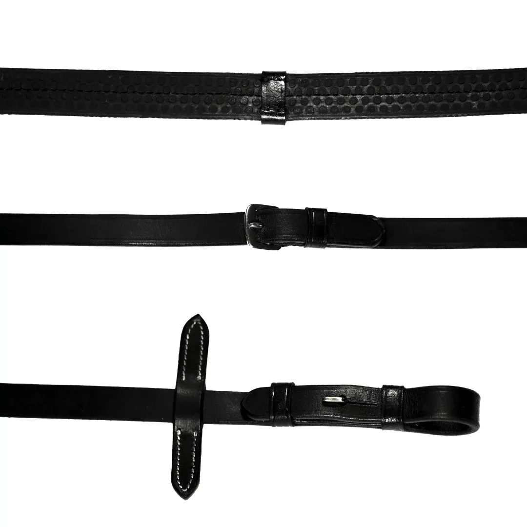 Lumiere Leather and Rubber Grip Reins