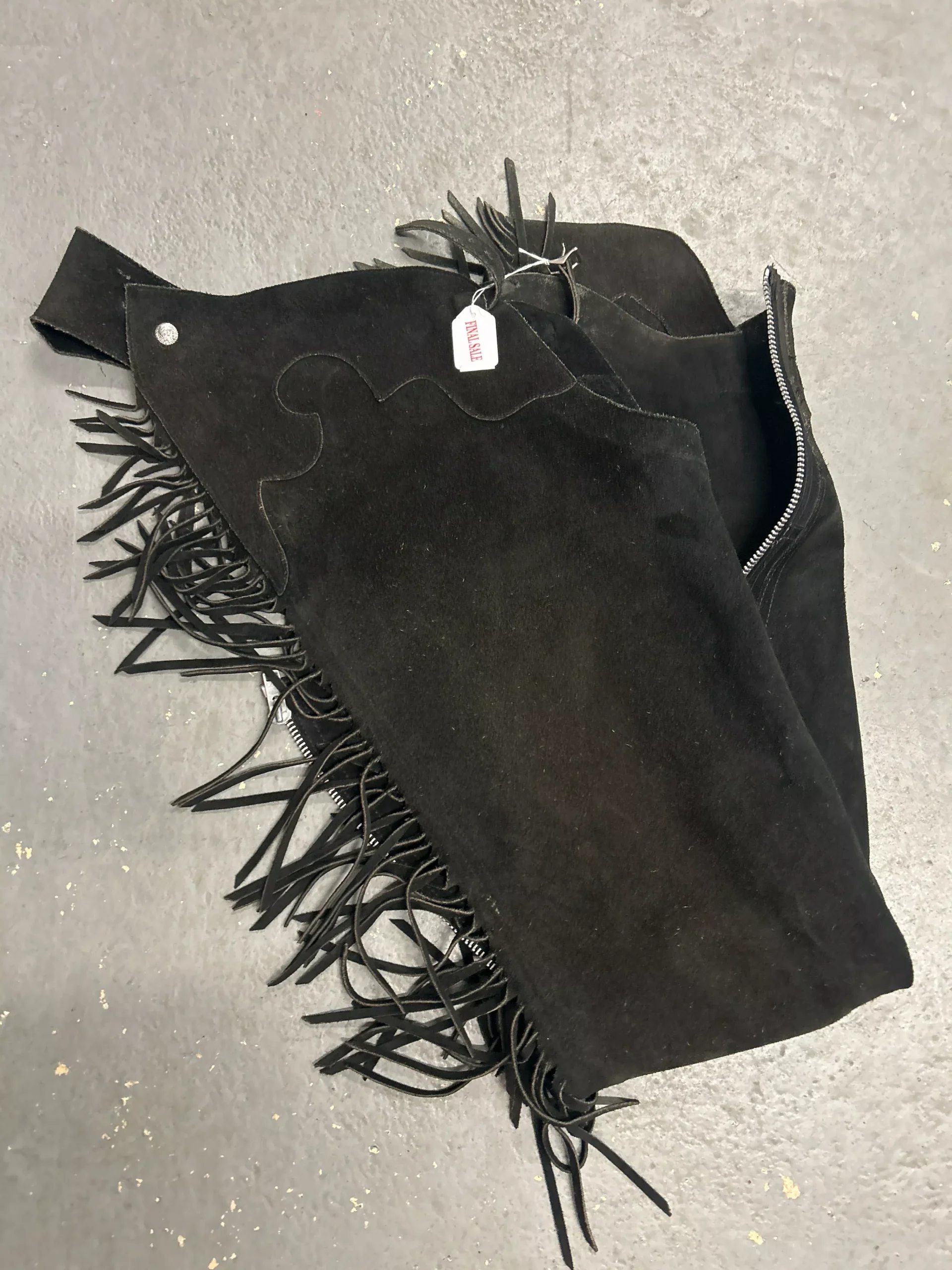 Lynn Saunders Black Suede Chaps