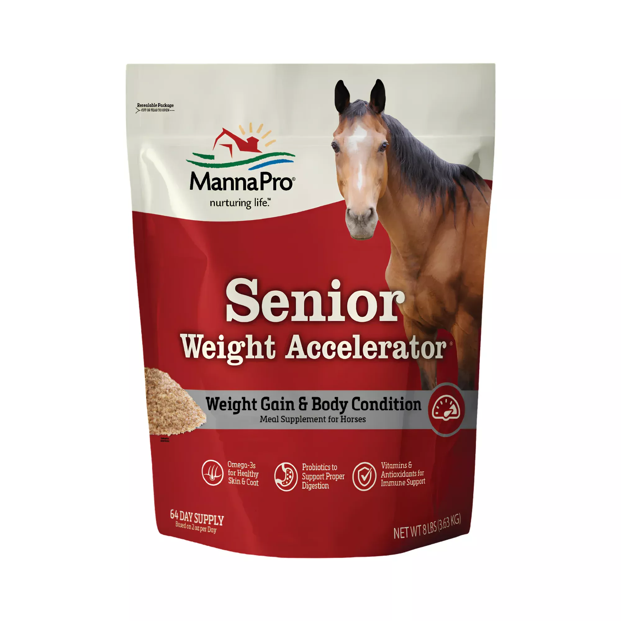 Manna Pro Senior Weight Accelerator Horse Supplement