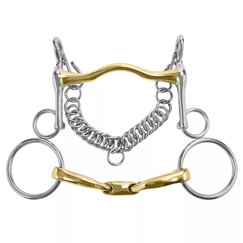 Marcel Toulouse Sanft Short Shank Curb and Bradoon Bit Set