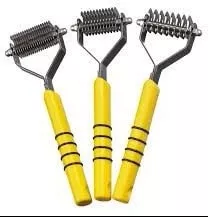 Mars Coat King Yellow Handle Dog Grooming Rake