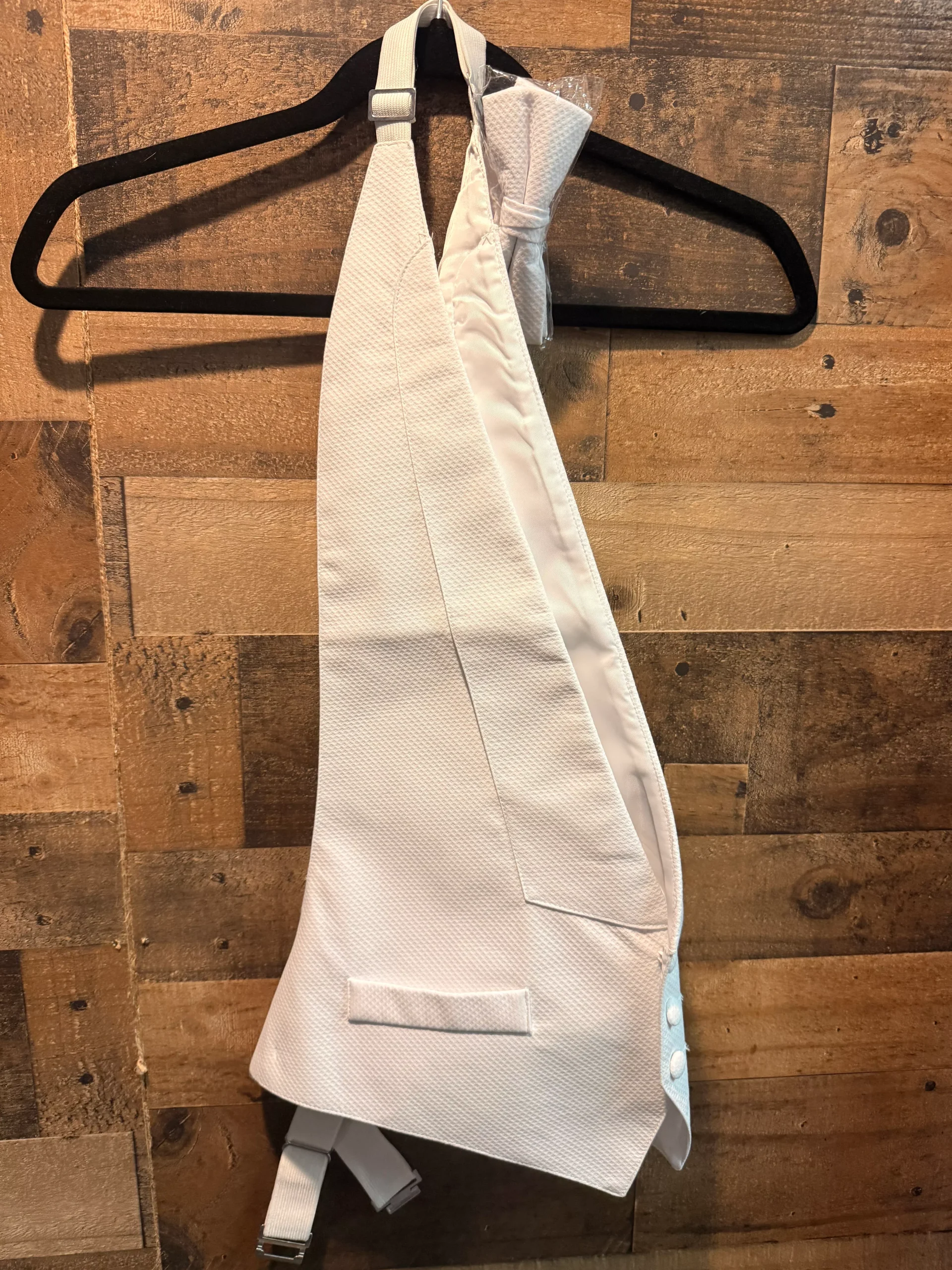 men's formal vest white with bow tie Master formal setup