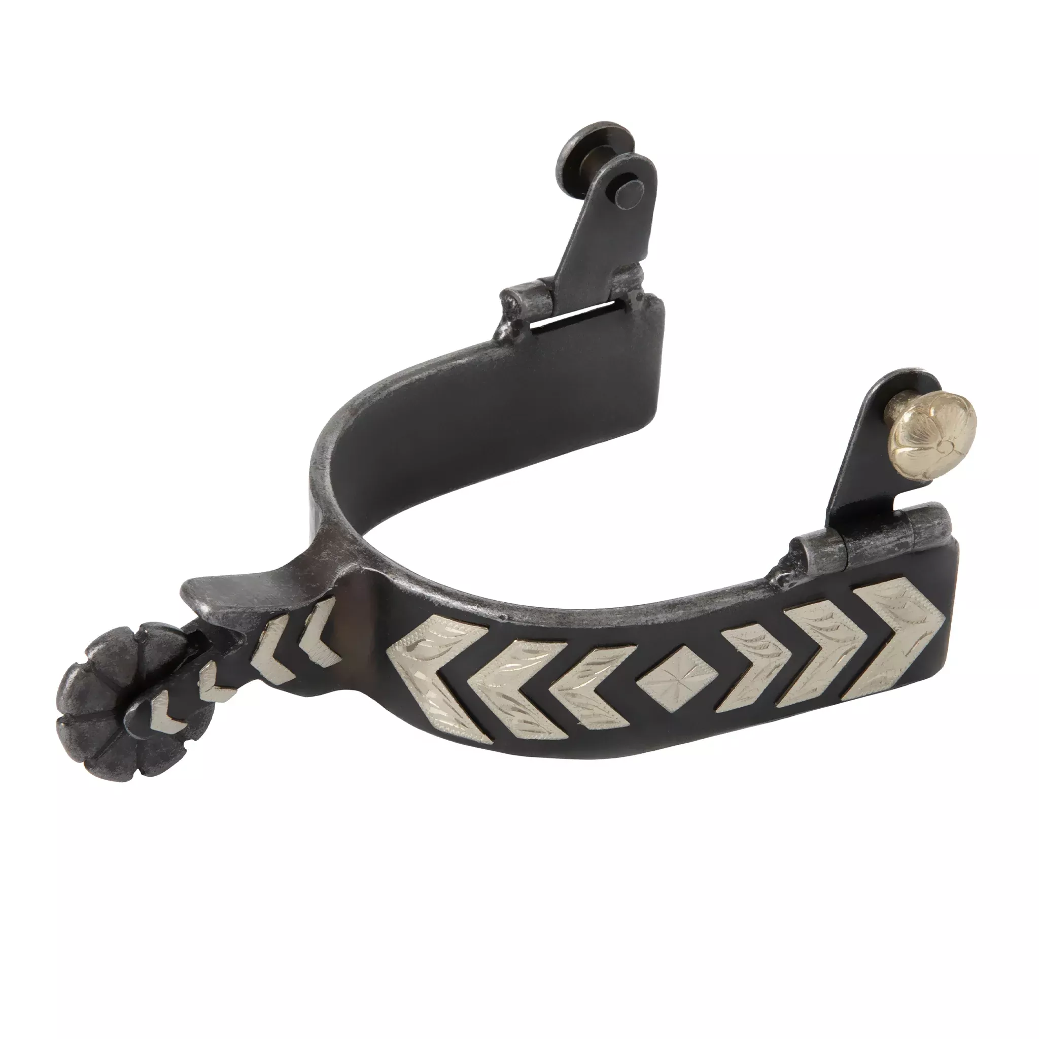 Men's Spur with German Silver Chevron Trim
