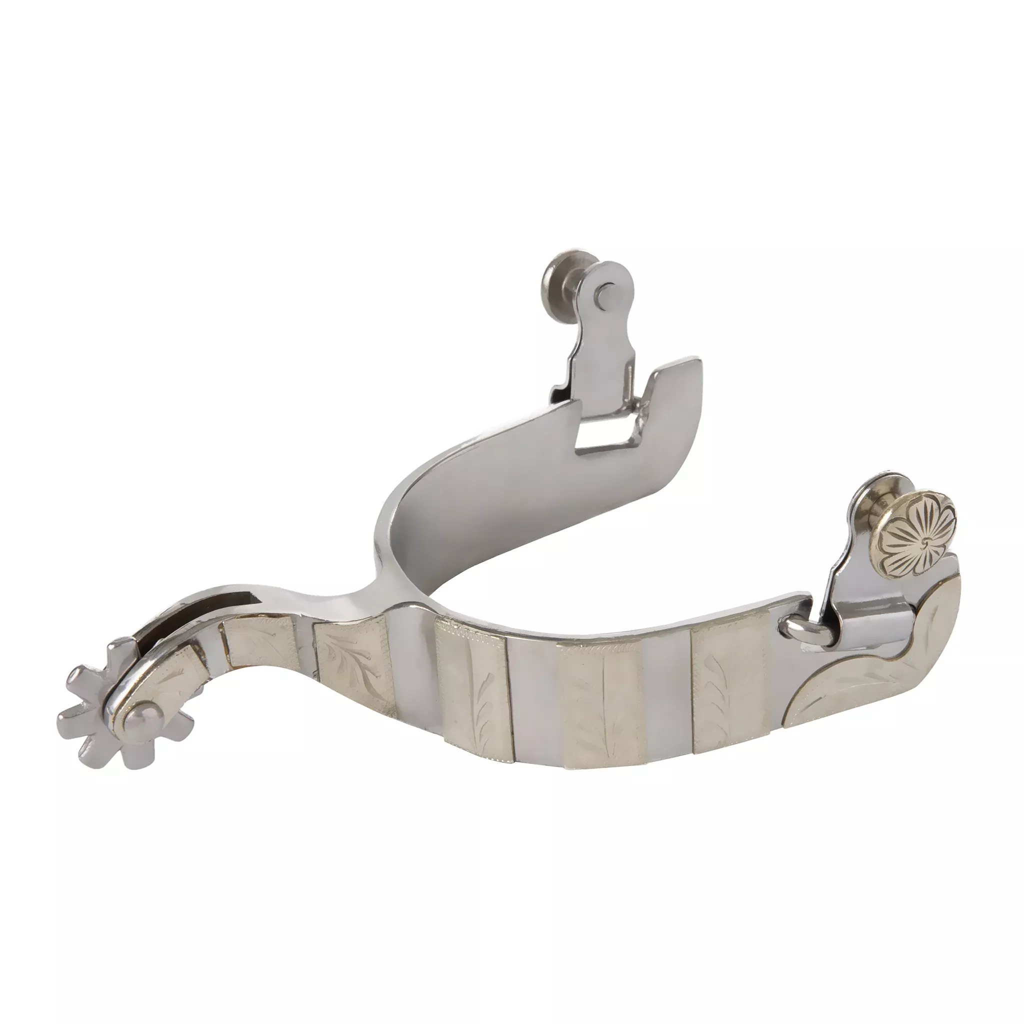 Men's Spurs with Engraved German Silver Trim