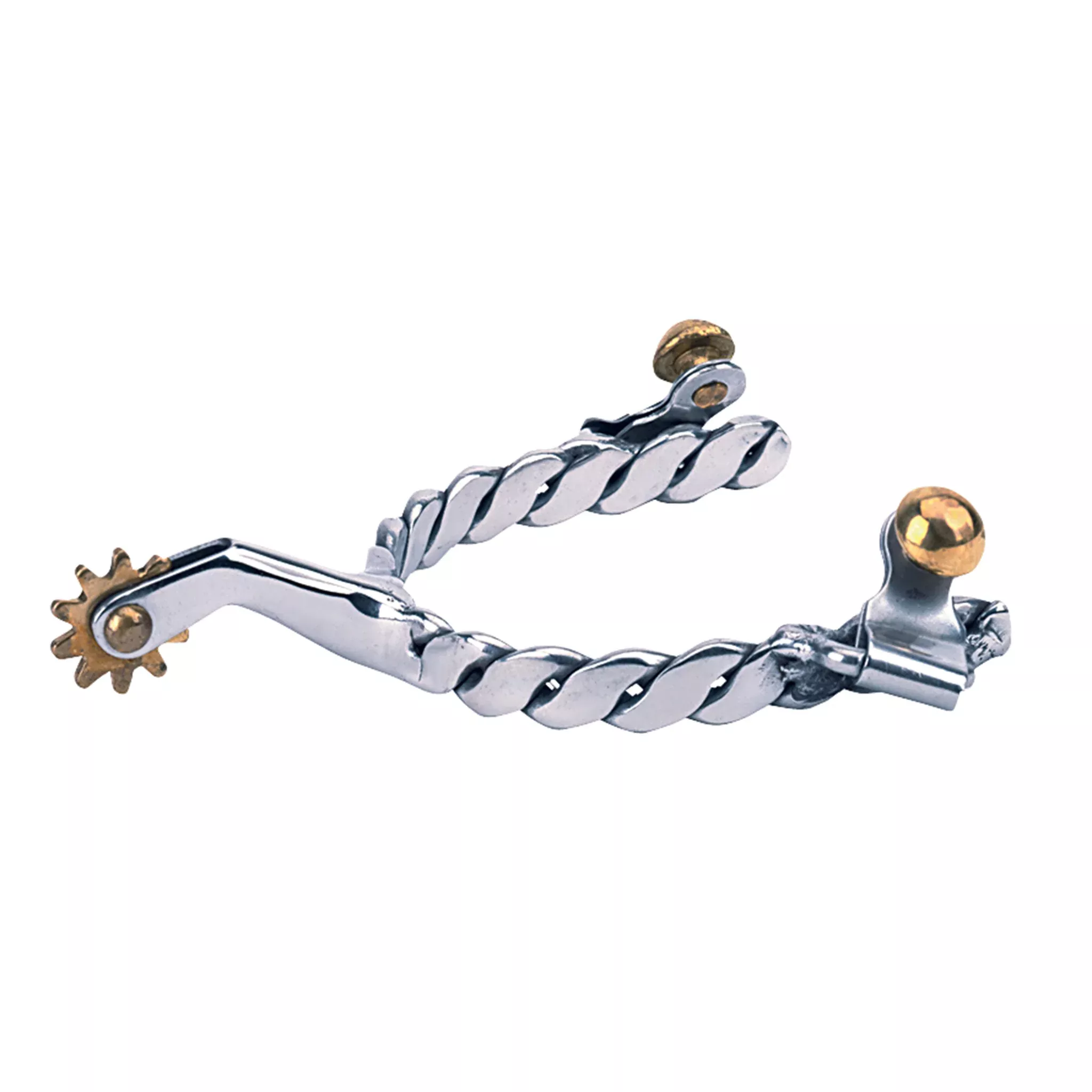 Mens Roping Spurs with Twisted Band