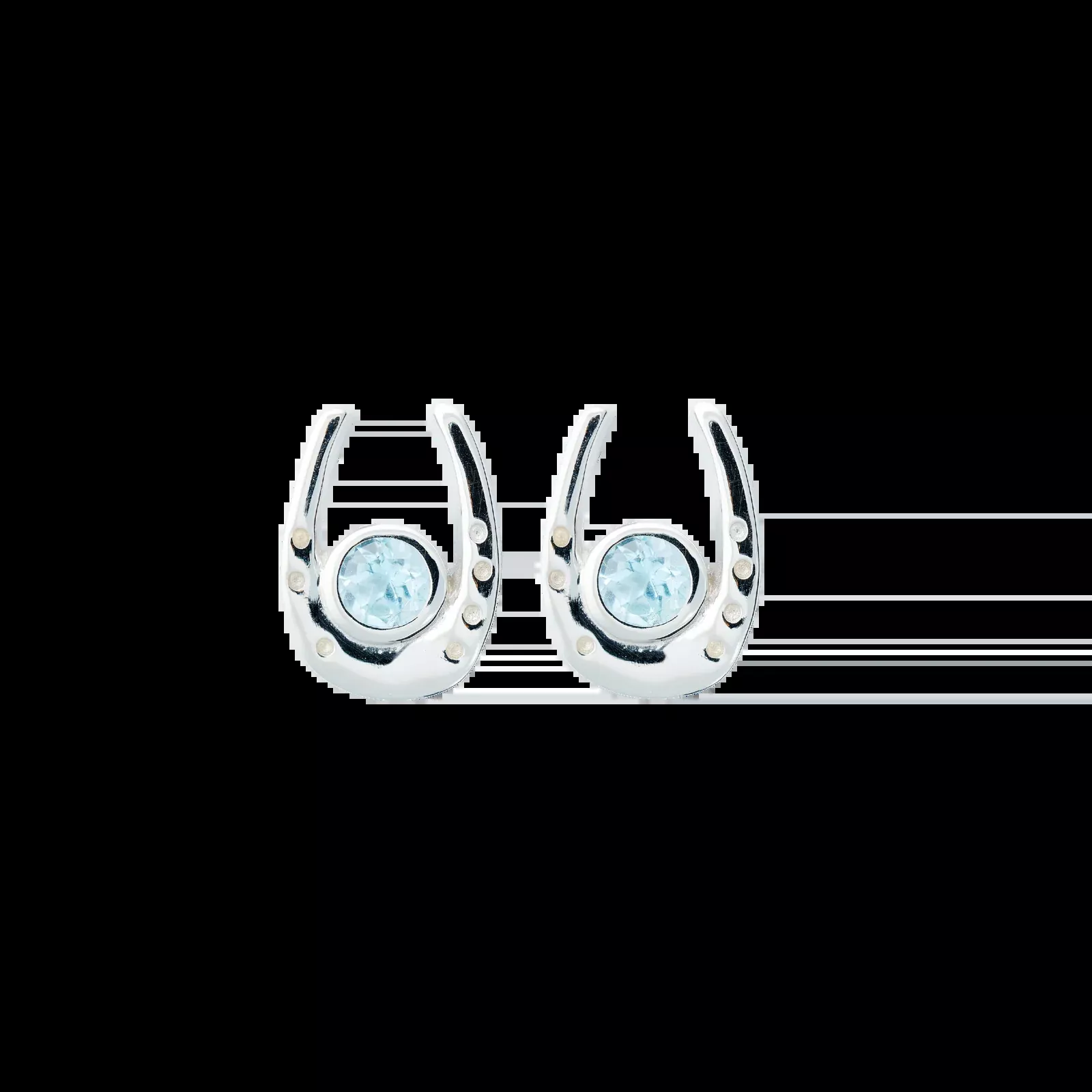 Michel McNabb Small Slide Earrings with Blue Topaz