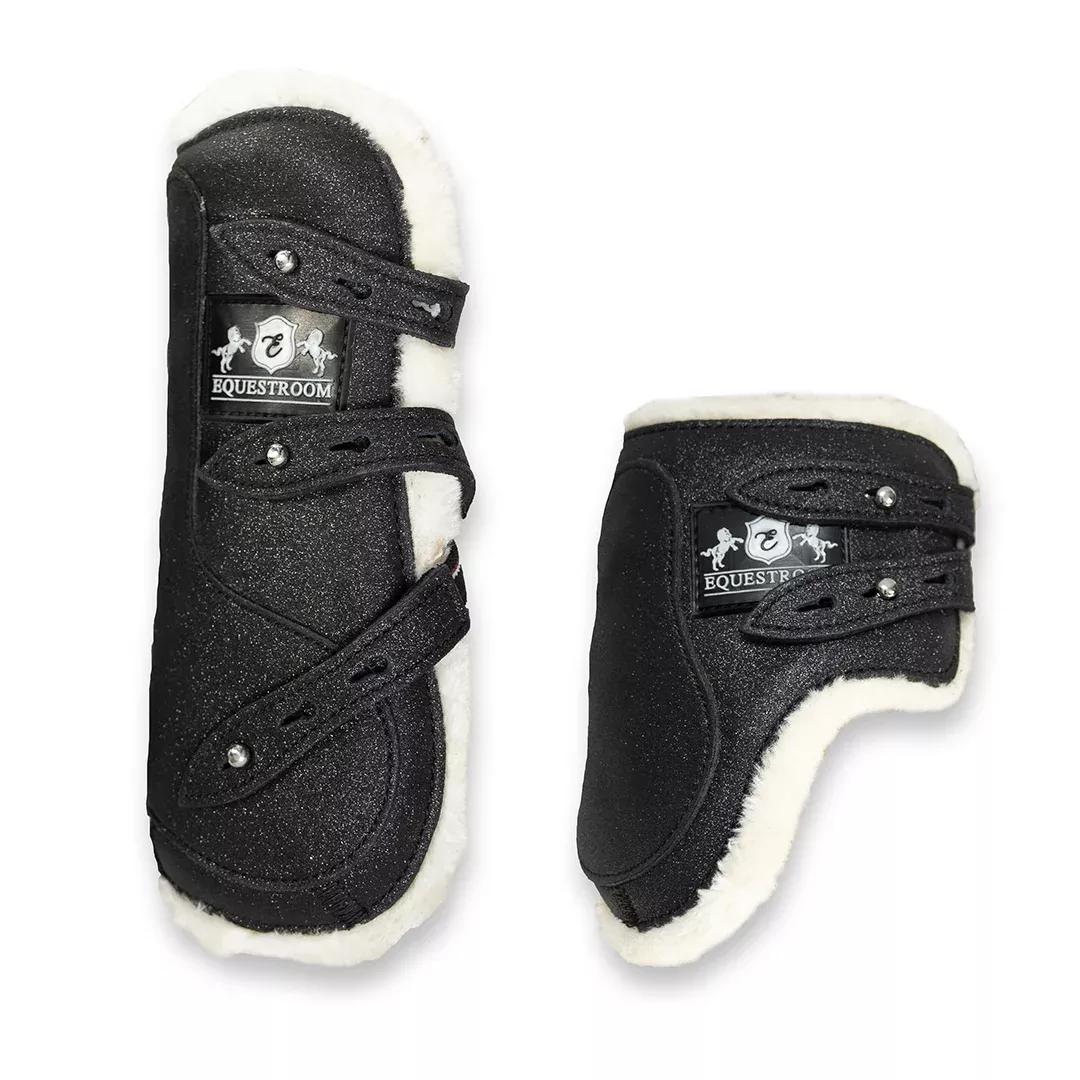 Midnight Black Open-Front Boots