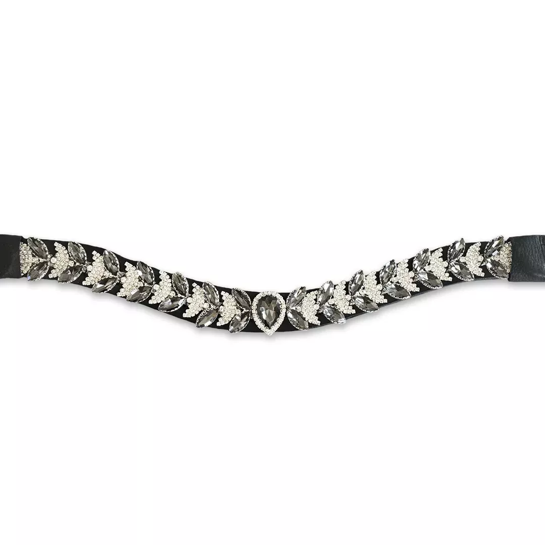 Midnight Black Ultra Bling Horse Browband