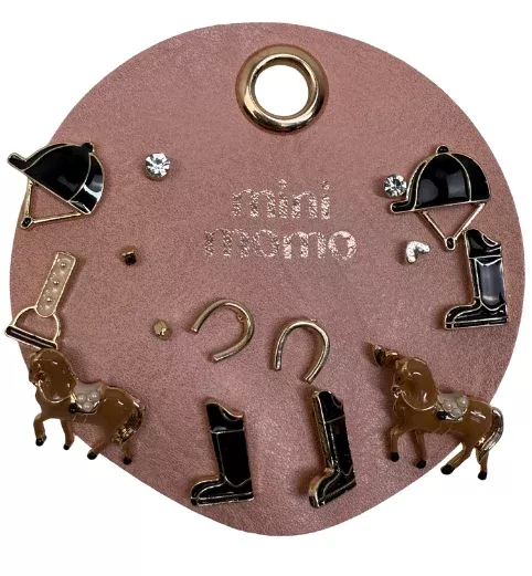 Mini Momo Equestrian Earrings - 8 Pairs