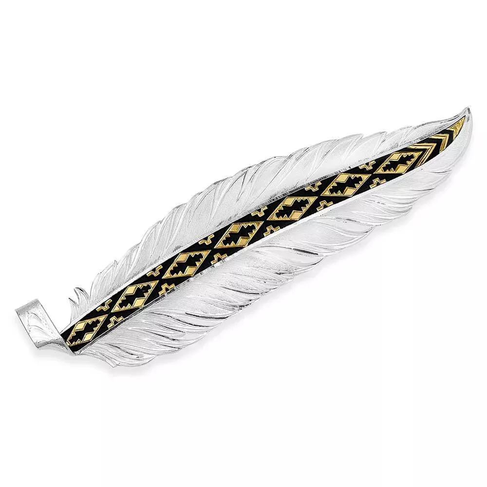 Montana Silversmith Trust and Honor 2T Sounthwest Hat Feather HF5761