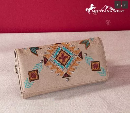 Montana West Embroidered Collection Wallet