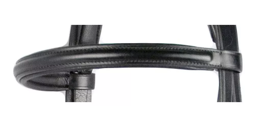 MTL PLAIN RAISED BROWBAND FULL BLACK