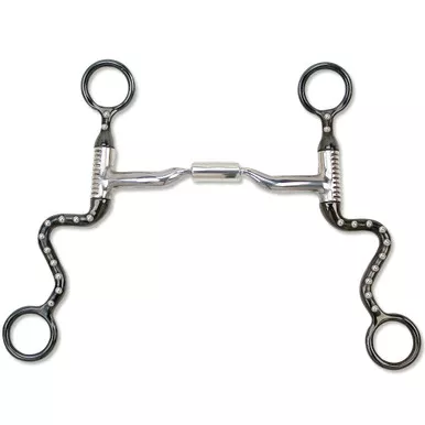 Myler Black Seven Shank with Sweet Iron Low Port Comfort Snaffle MB 04