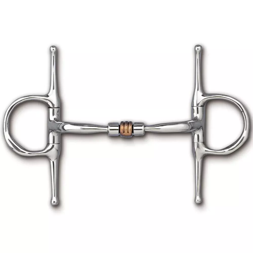 Myler Full Cheek with Hook and Comfort Snaffle with Copper Roller MB 03