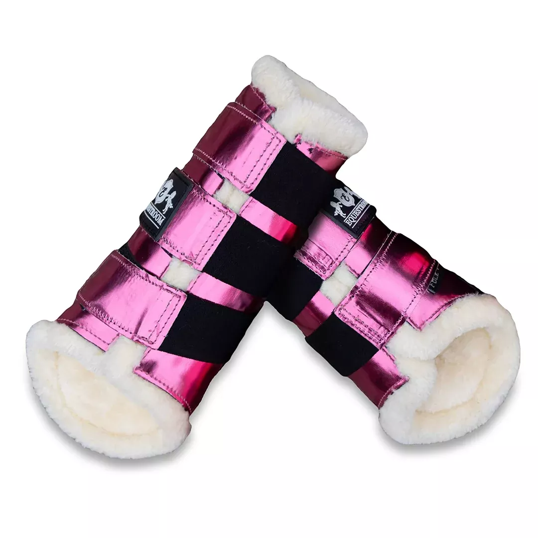 Neon Pink Brushing Boots