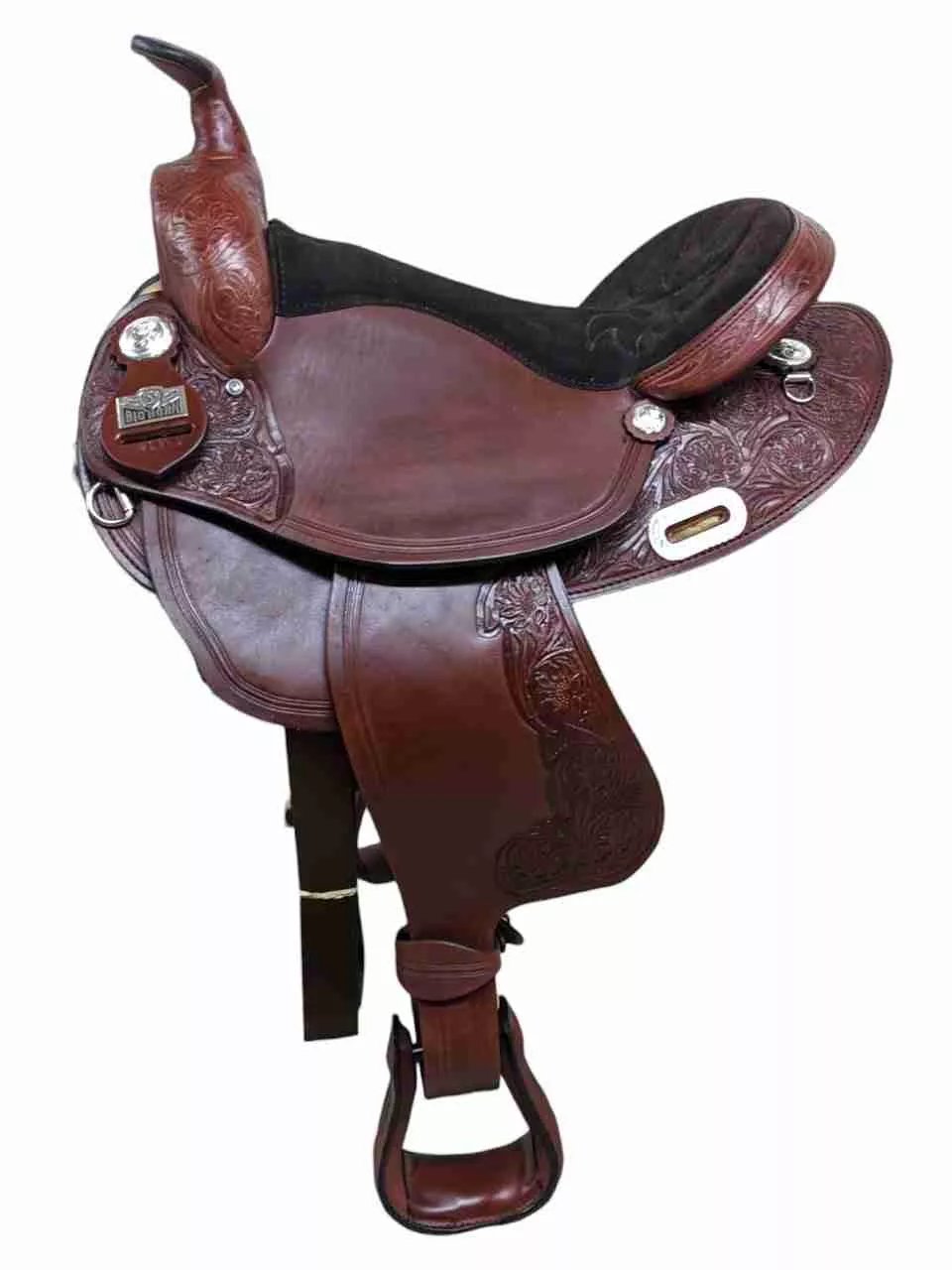 New Big Horn Reddish Smooth Leather Saddle M Saddle (Various Seat Sizes)