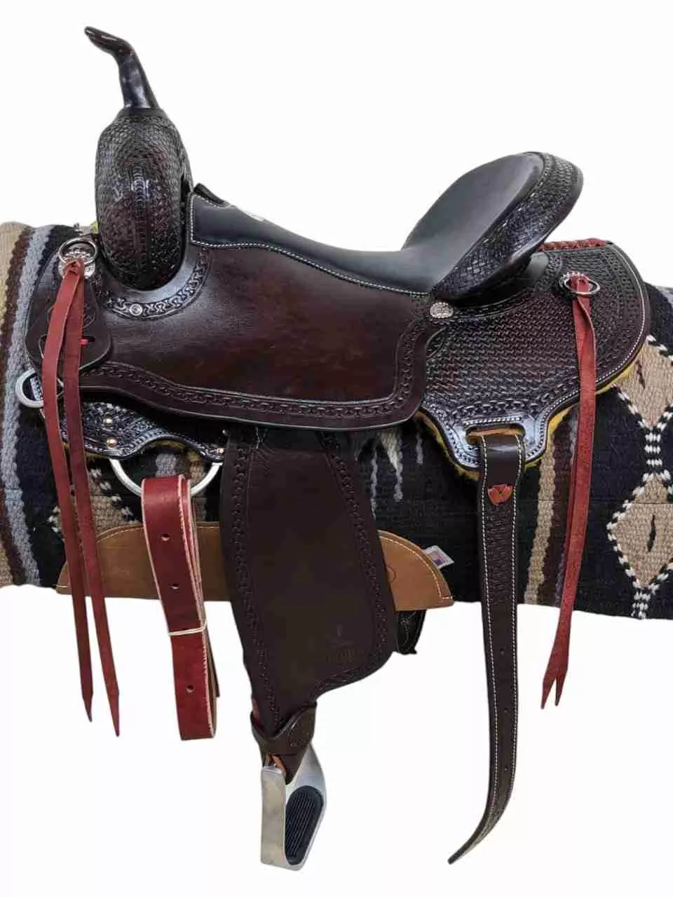 New HR Saddlery Western Chocolate Draft Saddle (Various Seat Sizes)