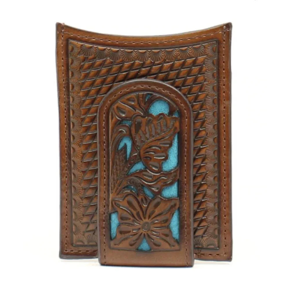 Nocona Basketweave Overlay Money Clip