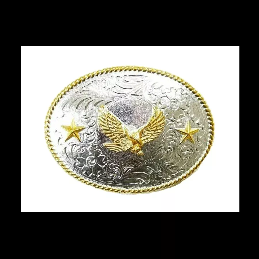 Nocona Eagle and Stars Western Belt Buckle