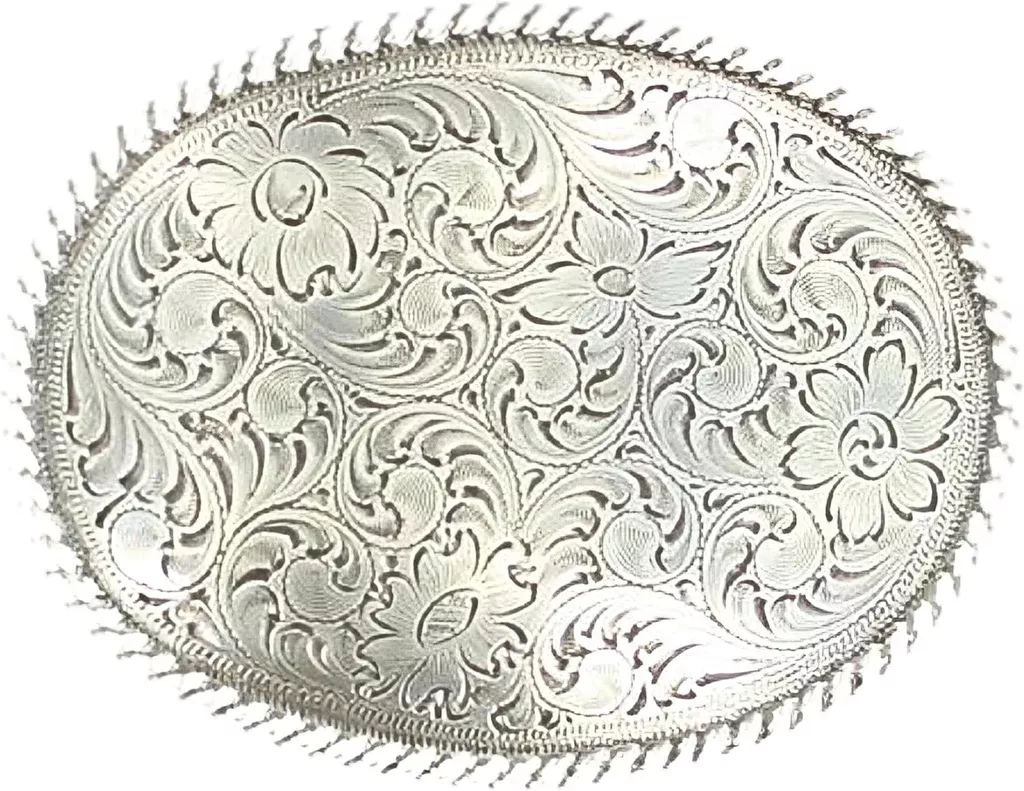 Nocona Floral Western Belt Buckle