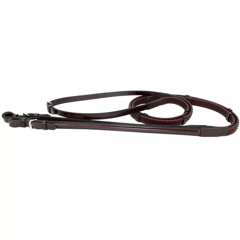 NUNN FINER SOFT GRIP REINS WITH HAND STOPS