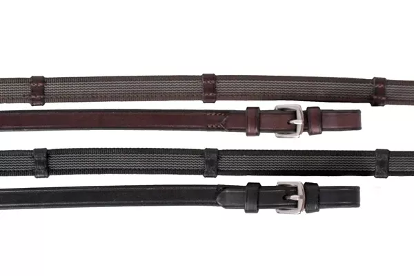 NUNN FINER SURE GRIP REINS W/STOPS