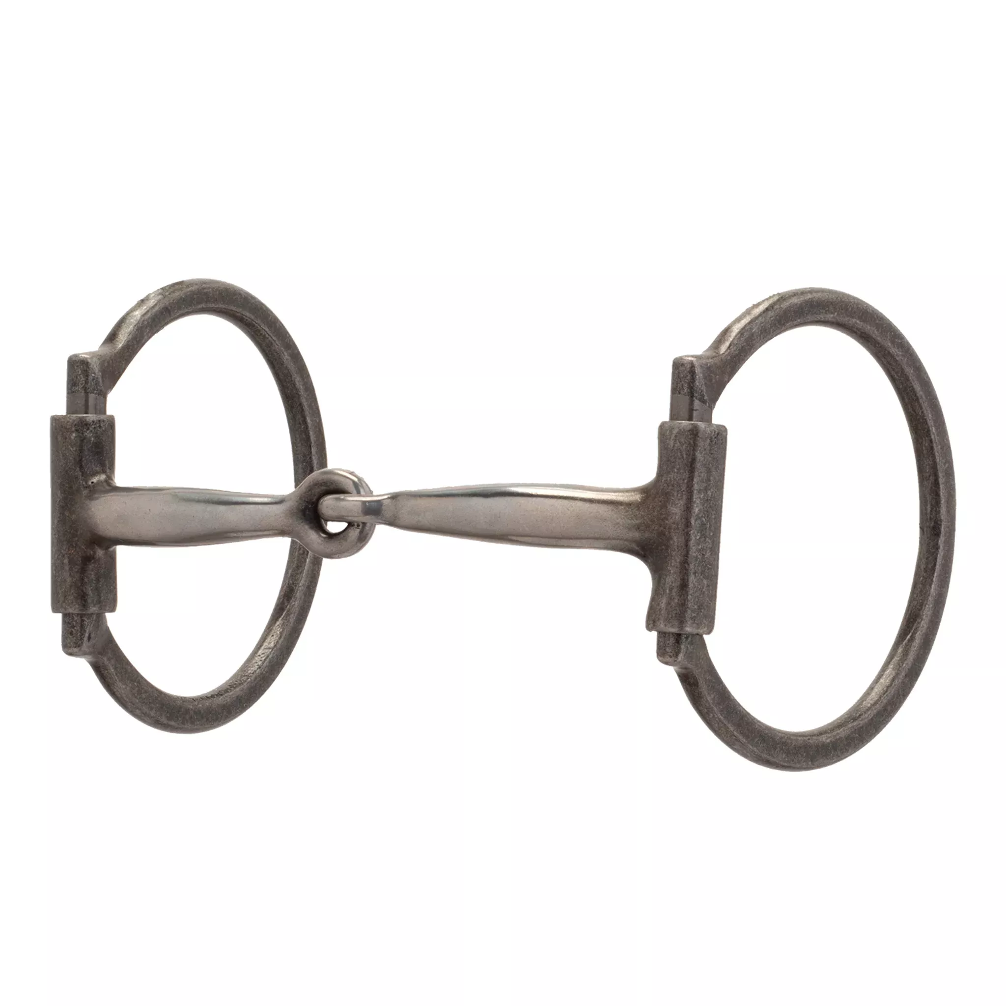 Offset D-Ring Snaffle Bit, Buffed Black