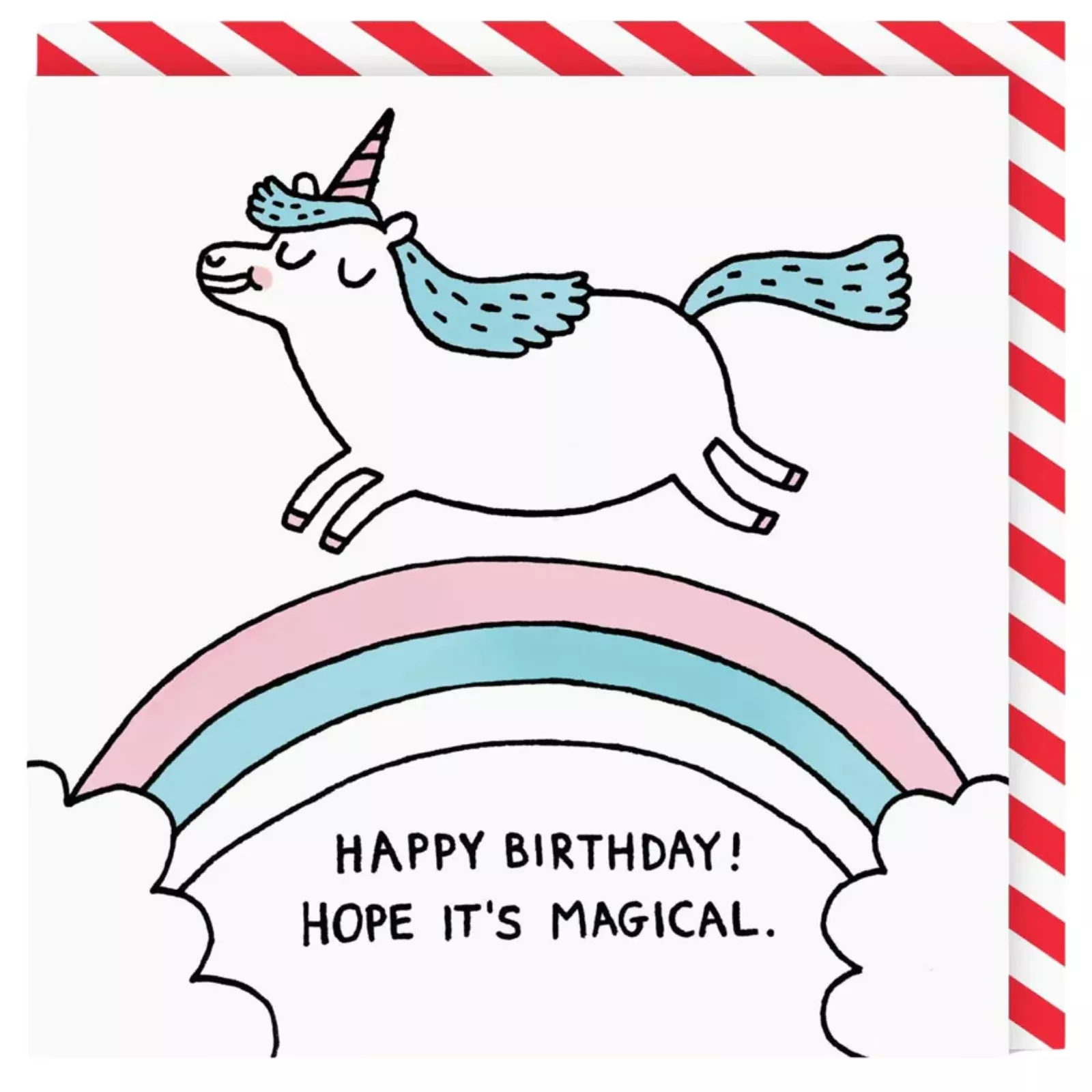 Ohh Deer Magical Unicorn Square Birthday Card