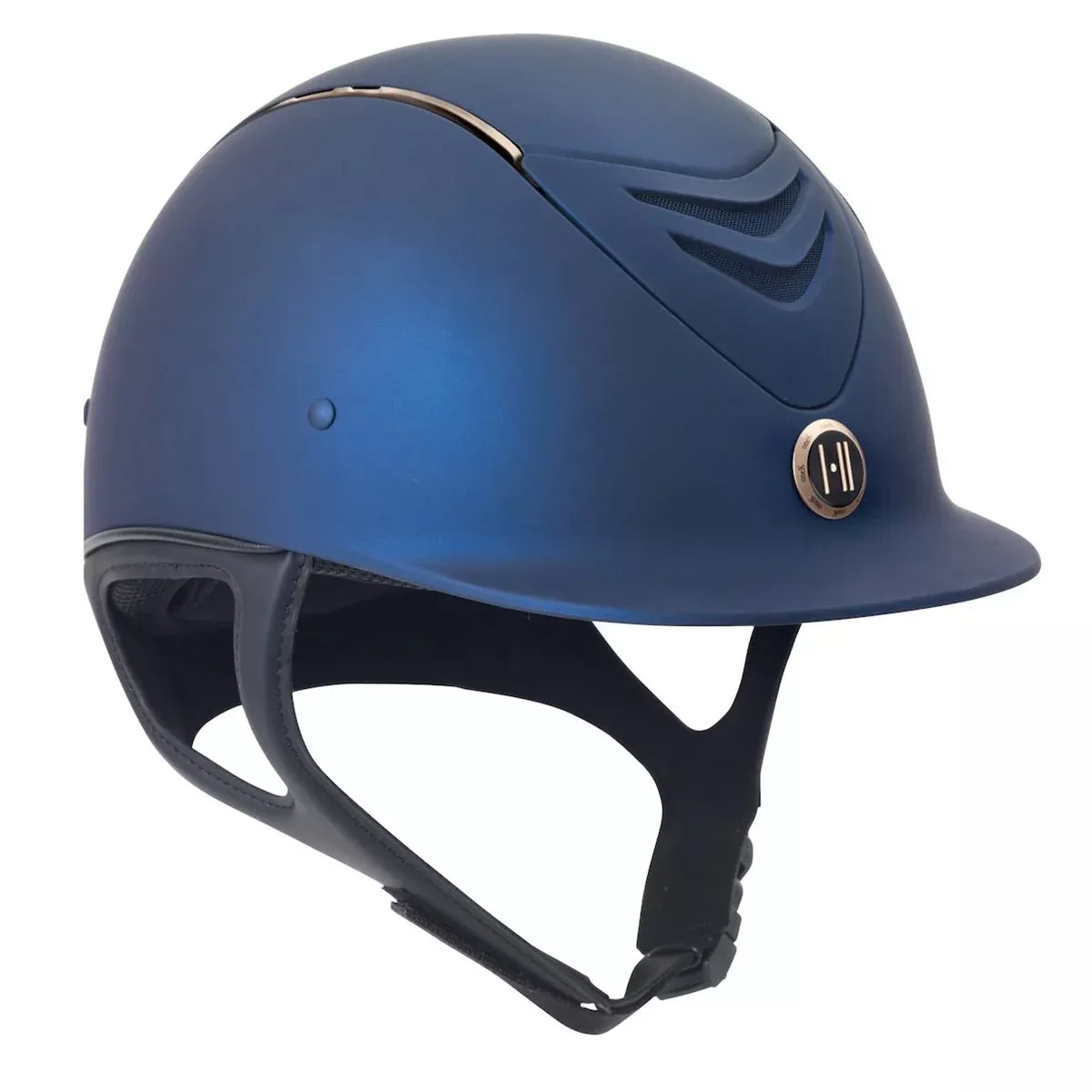 One K - MIPS™ CCS Helmet - Navy Matte with Rose Gold Rail