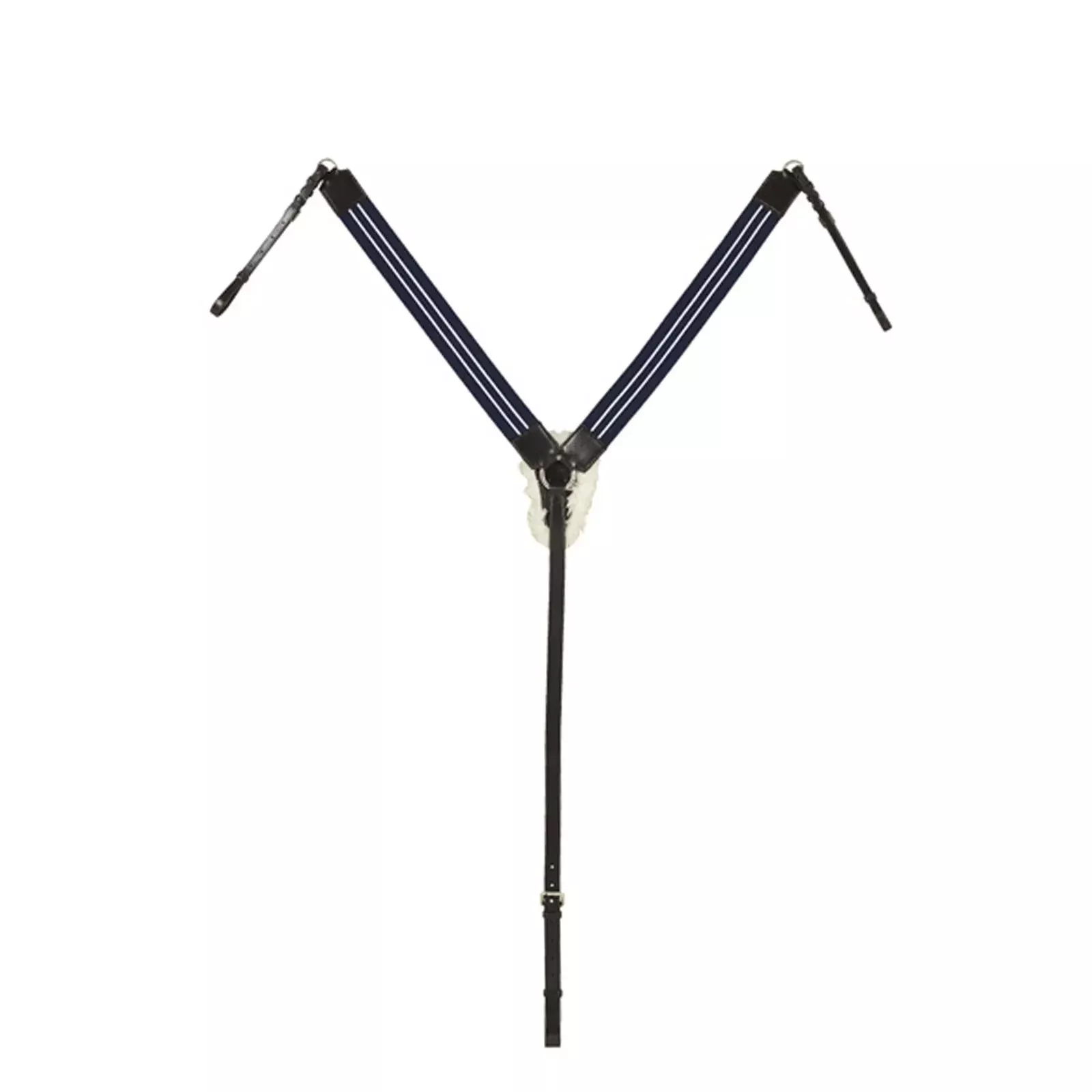 Ovation Elite 3-Point Wide Elastic Breastplate with Sheepskin Padding
