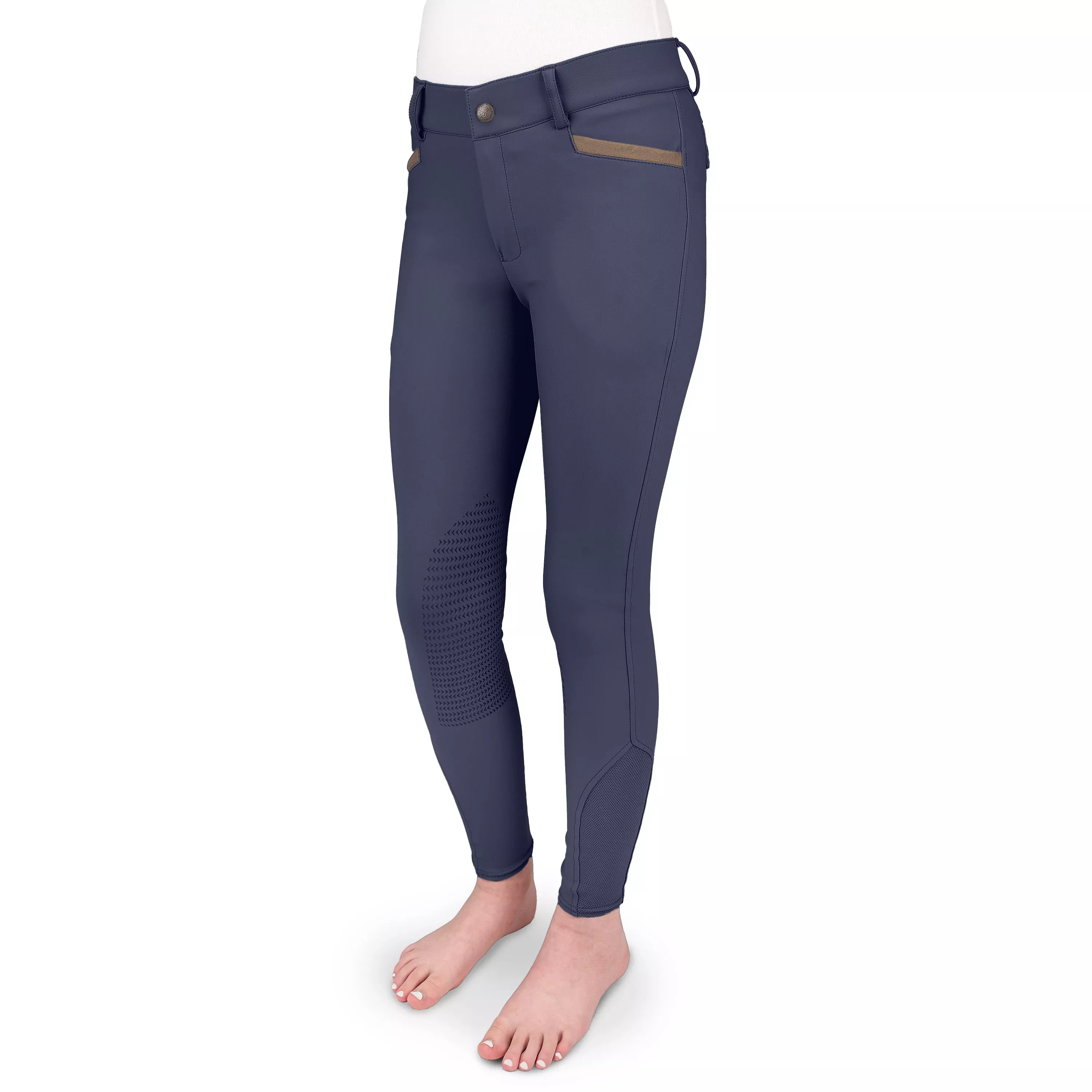 Ovation - Kids' Dynamic Knee Patch Breech - Navy