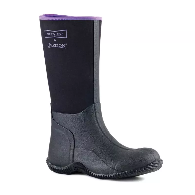 Ovation Mudster Tall Barn Boot – Black/Black/Purple