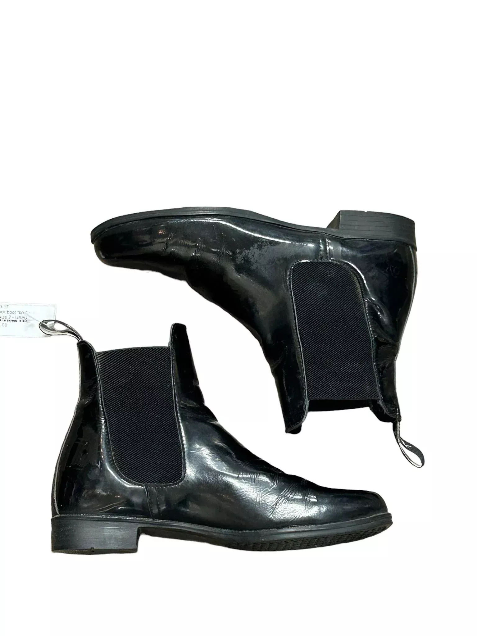 Ovation Paddock Boot- Patent Pull On Boot Black Size 7 - USED