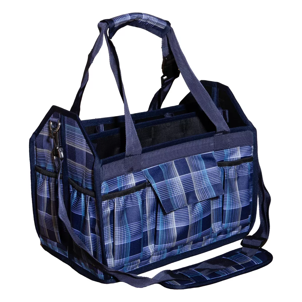 Ovation Smoke Blue Plaid Grooming Tote