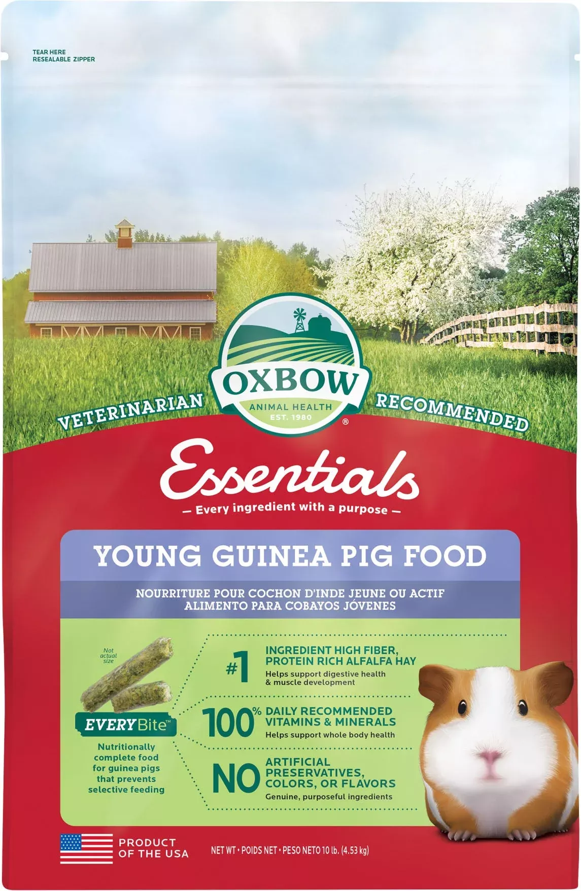 Oxbow Essentials Young Guinea Pig Food 10 lb