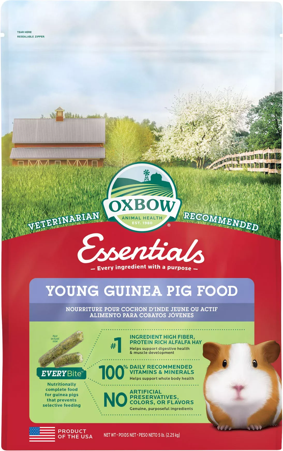 Oxbow Essentials Young Guinea Pig Food, 5 lb