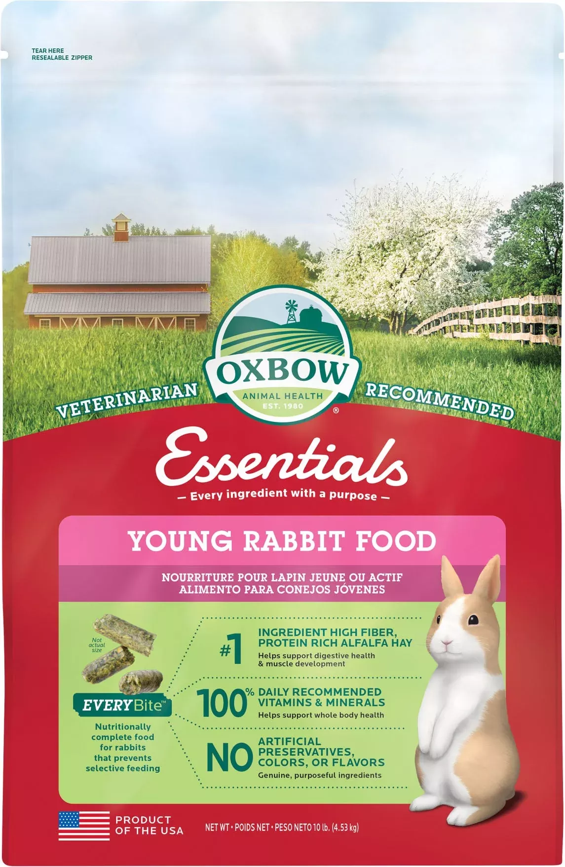 Oxbow Essentials Young Rabbit Food 10 lb