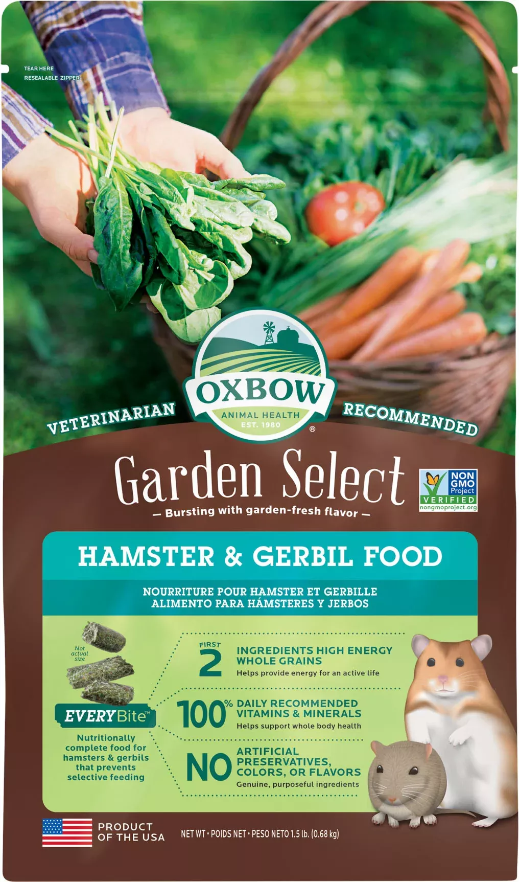 Oxbow Garden Select Hamster & Gerbil Food 1.5 lb