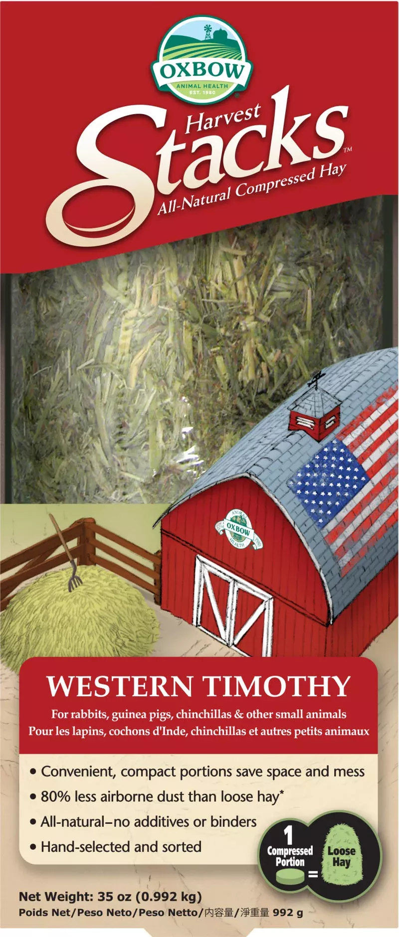 Oxbow Harvest Stacks Western Timothy Hay 35 oz