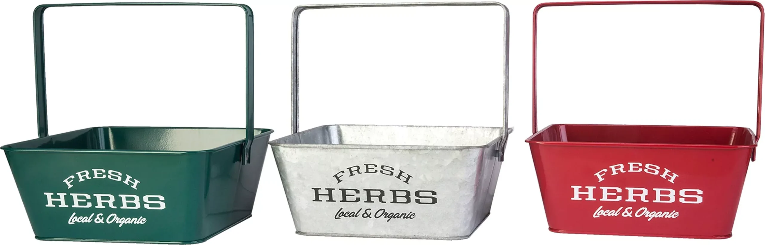 Panacea Rustic Farmhouse Herb Caddy with Handle, Assorted, 10 x 10 in