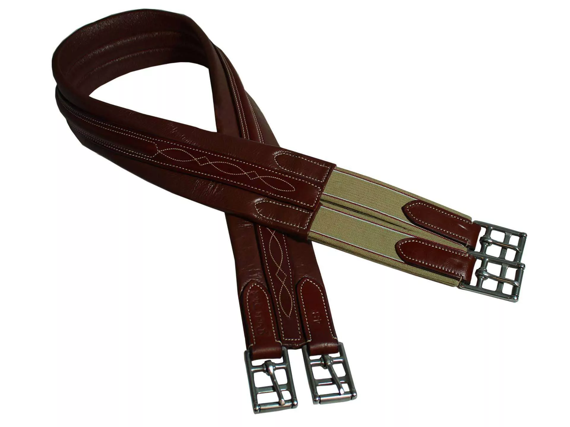Paris Tack Raised Fancy Stitched English Chafeless Girth