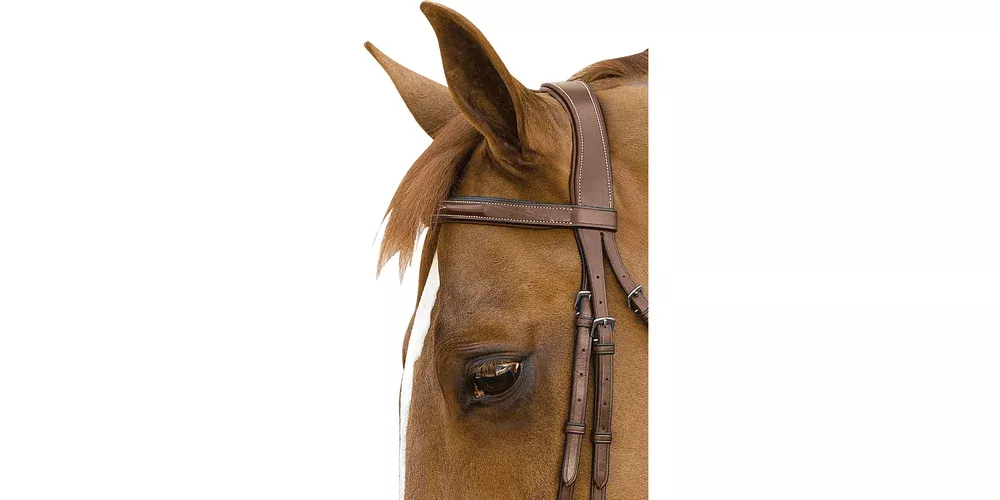 Part: MTL CROWN FOR NEWER LIZA Snaffle, X-FULL, CHOCOLATE