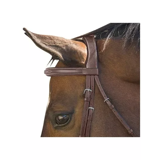 Part: MTL CROWN FOR OLDER LIZA Snaffle, X-FULL, COGNAC