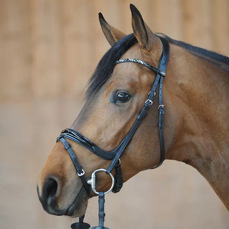 Patent Bridle Ivana with Fully Removable Flash Noseband