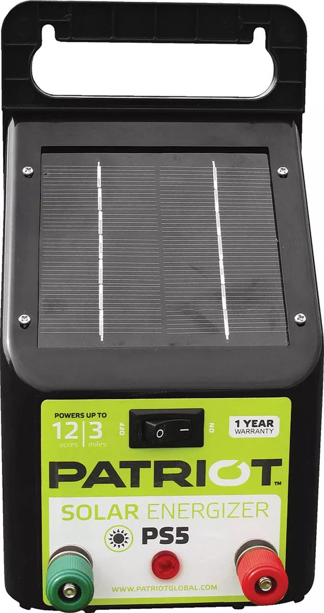 Patriot PS5 Solar Fence Energizer, 2 Mile