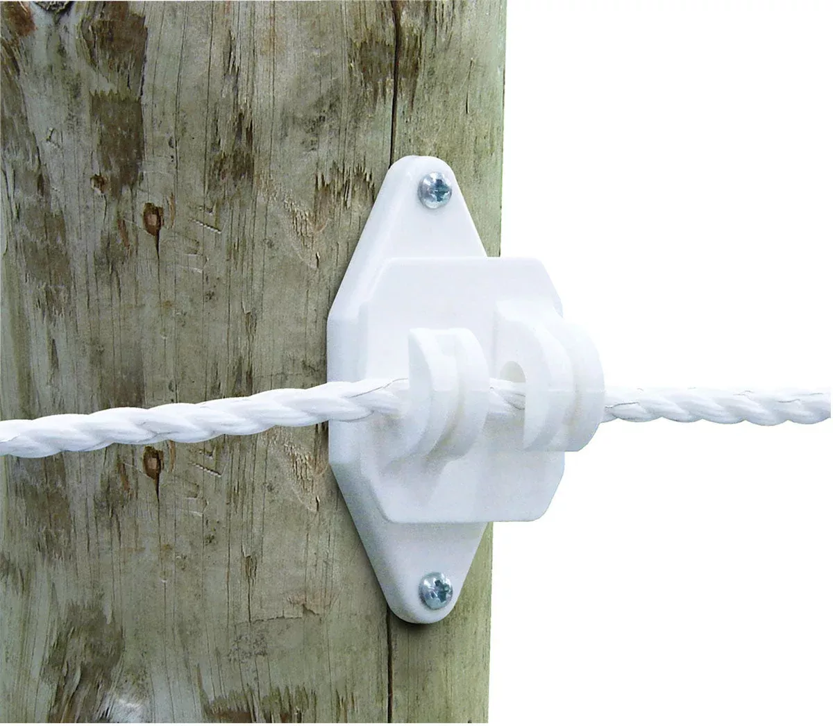 Patriot Wood Post Claw Insulator, White, Jumbo (25 Pack)