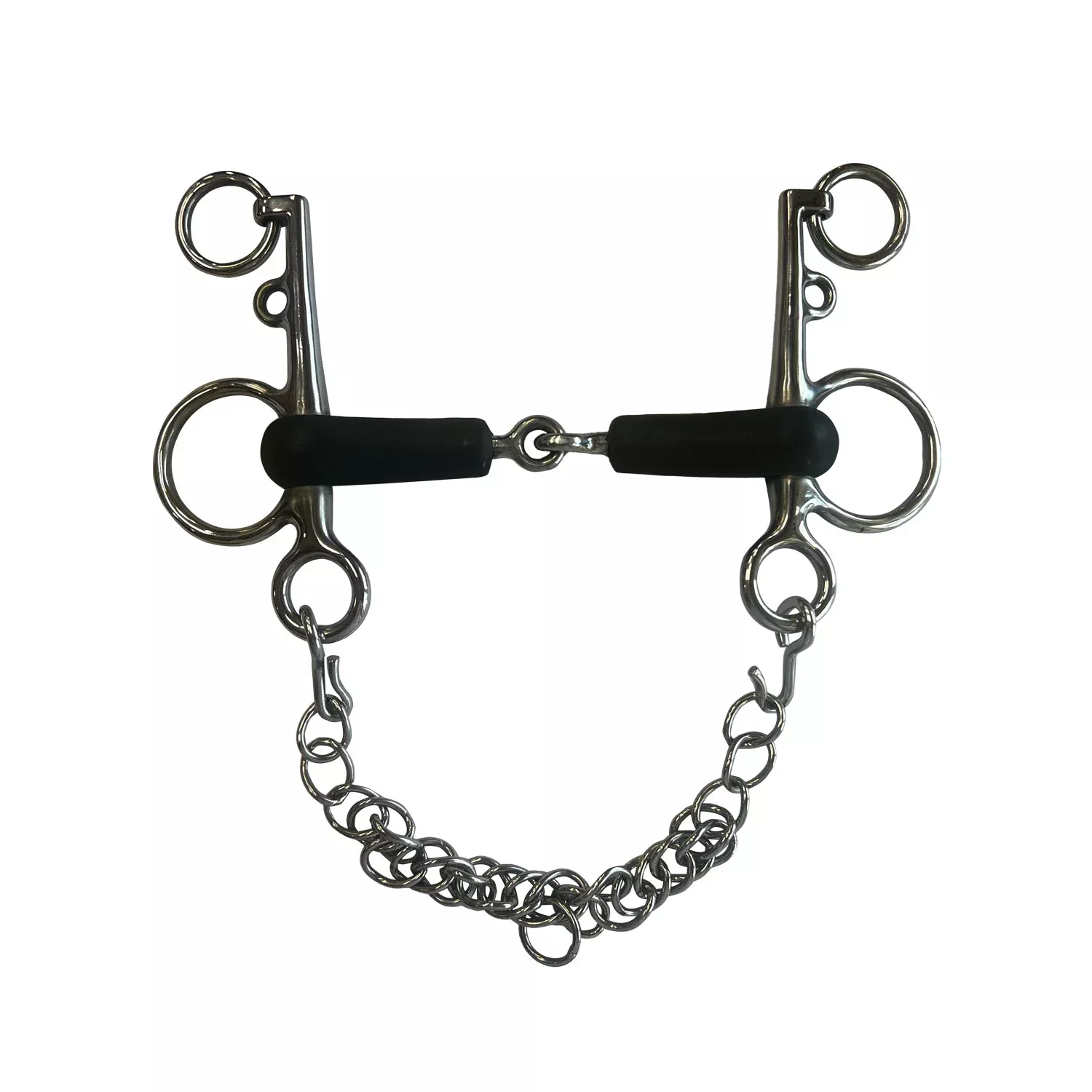 Pelham-Jointed Hard Rubber Mouth