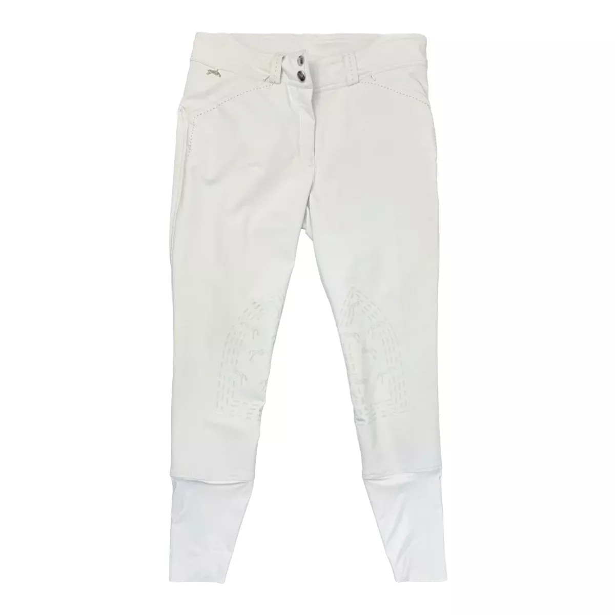 Penélope Knee Patch Breeches in White - Women's 30
