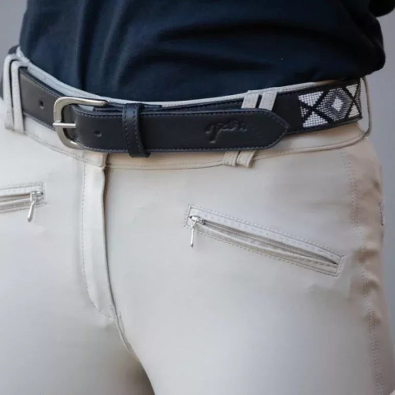 Penelope Pearl Belt -Black /White /Grey