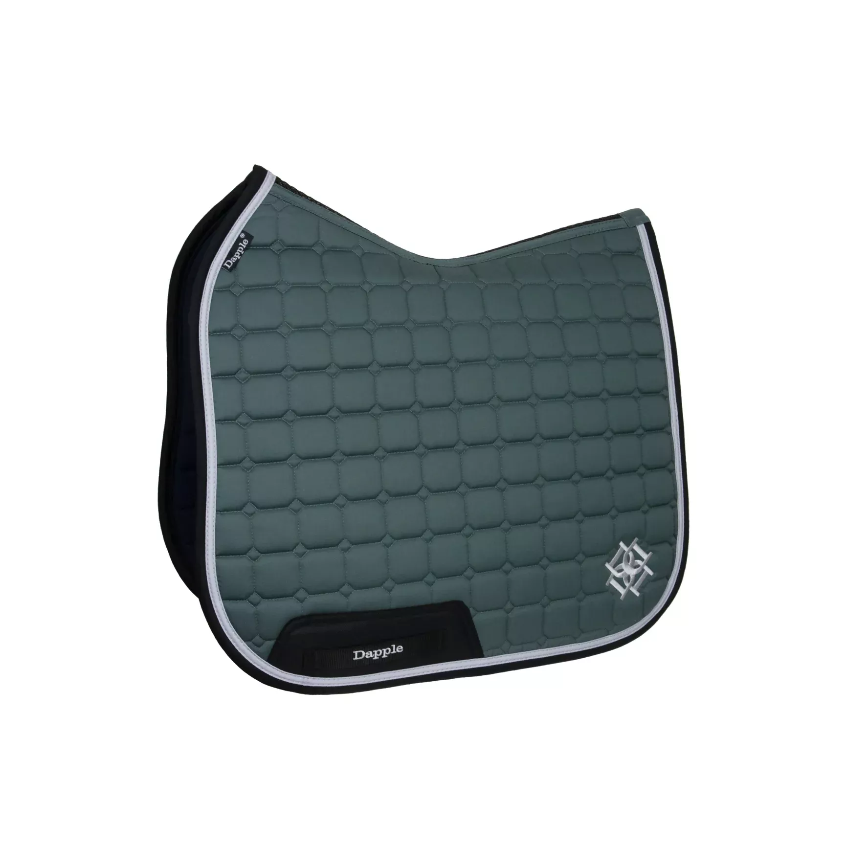 Pine Dressage Saddle Pad with Grey Piping